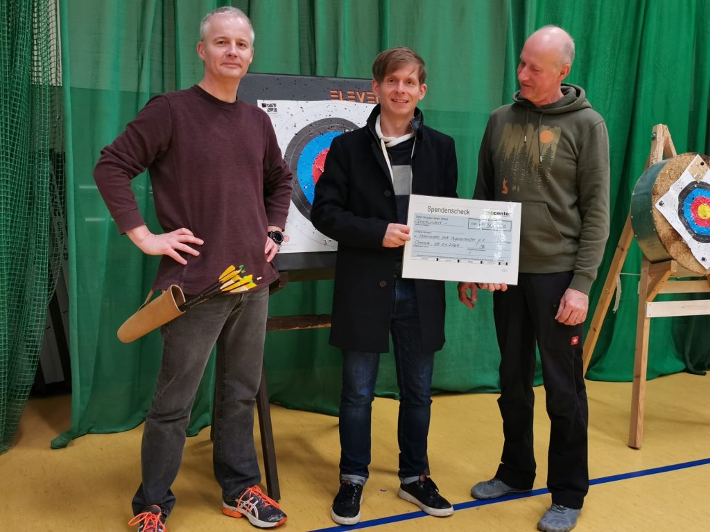 300€ Spende für ein Bogensport Blind-Touch-Gerät vom Jobcenter Chemnitz